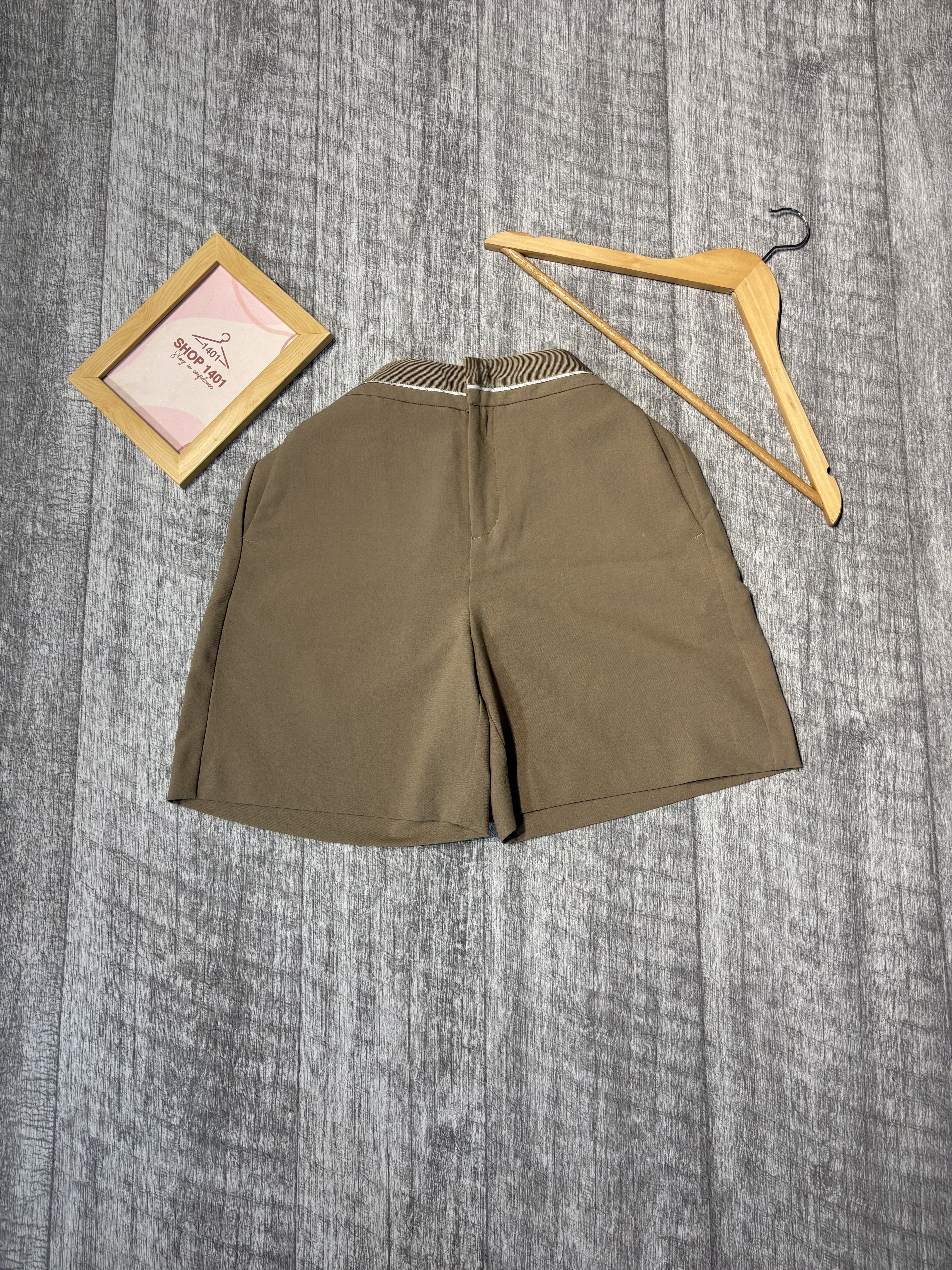 Taupe Tailored Shorts