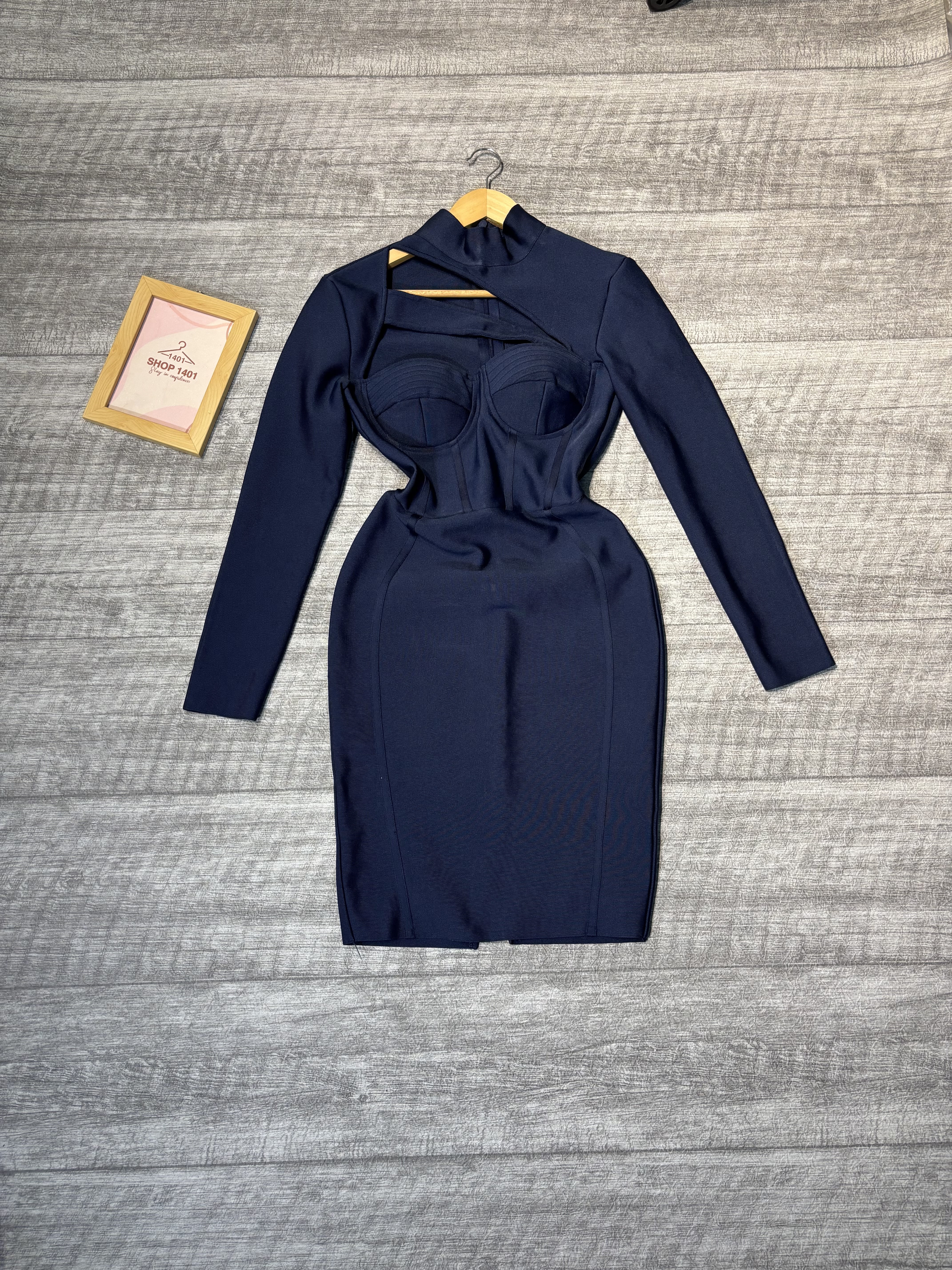 Navy Cut-Out Bodycon