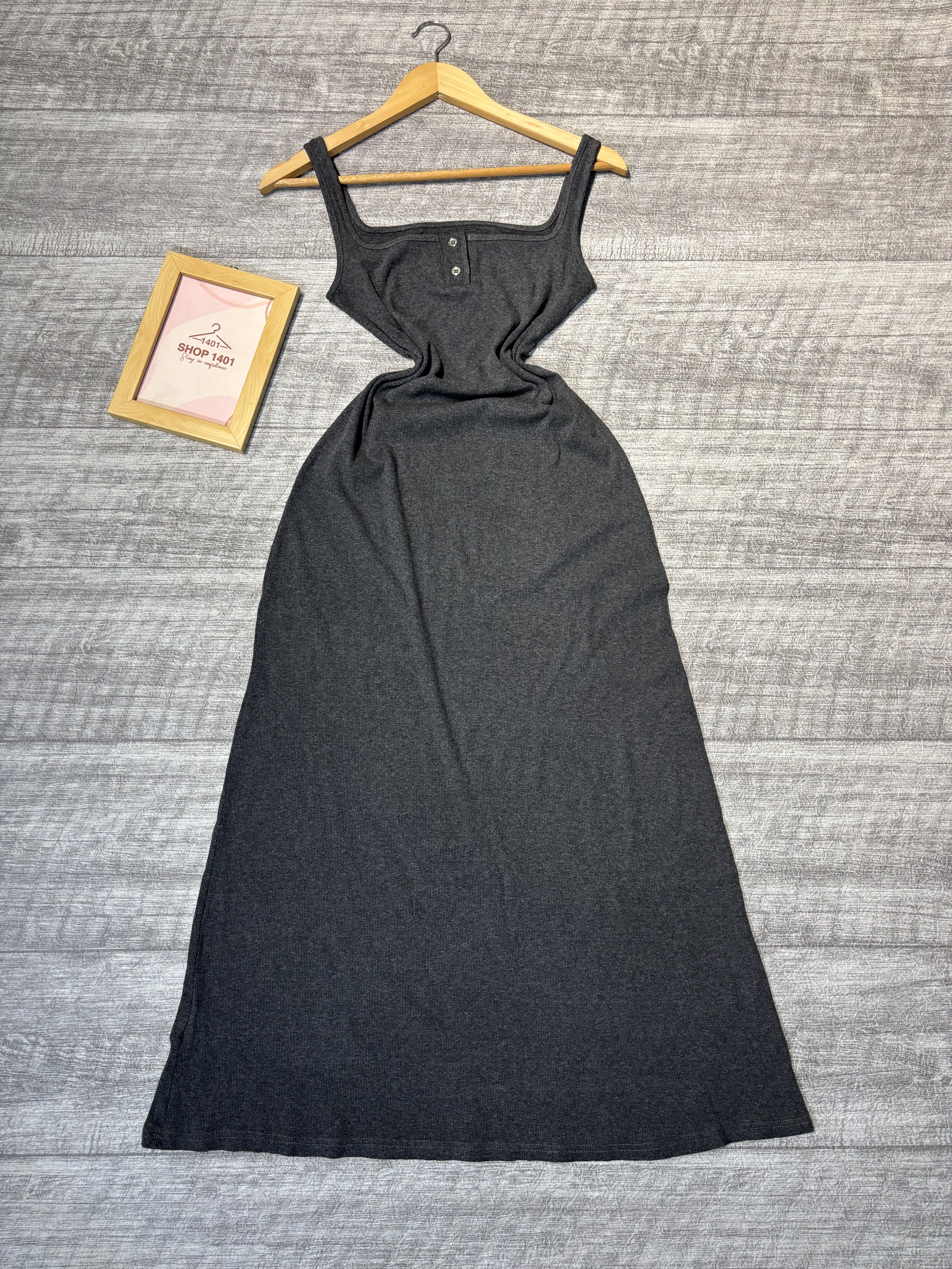 Onyx Square-Neck Maxi